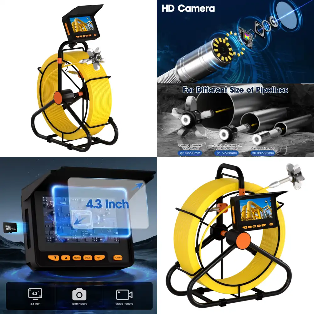 Plumbing Snake Drain - 4,3-дюймовая промышленная инспекционная камера для канализационных