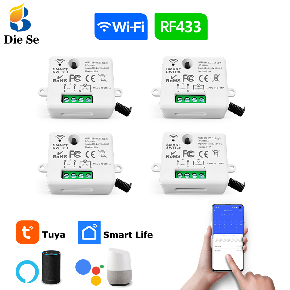 Home Improvement Years - Умный выключатель света Tuya WiFi, 433