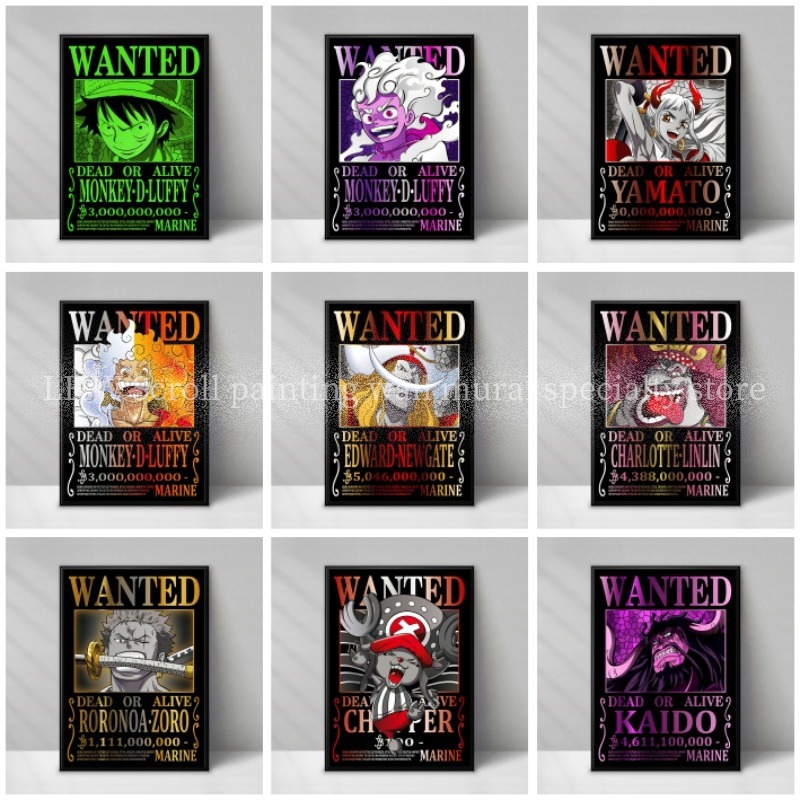Home Improvement Furniture - Знаменитый аниме ONE PIECE Wanted, черная