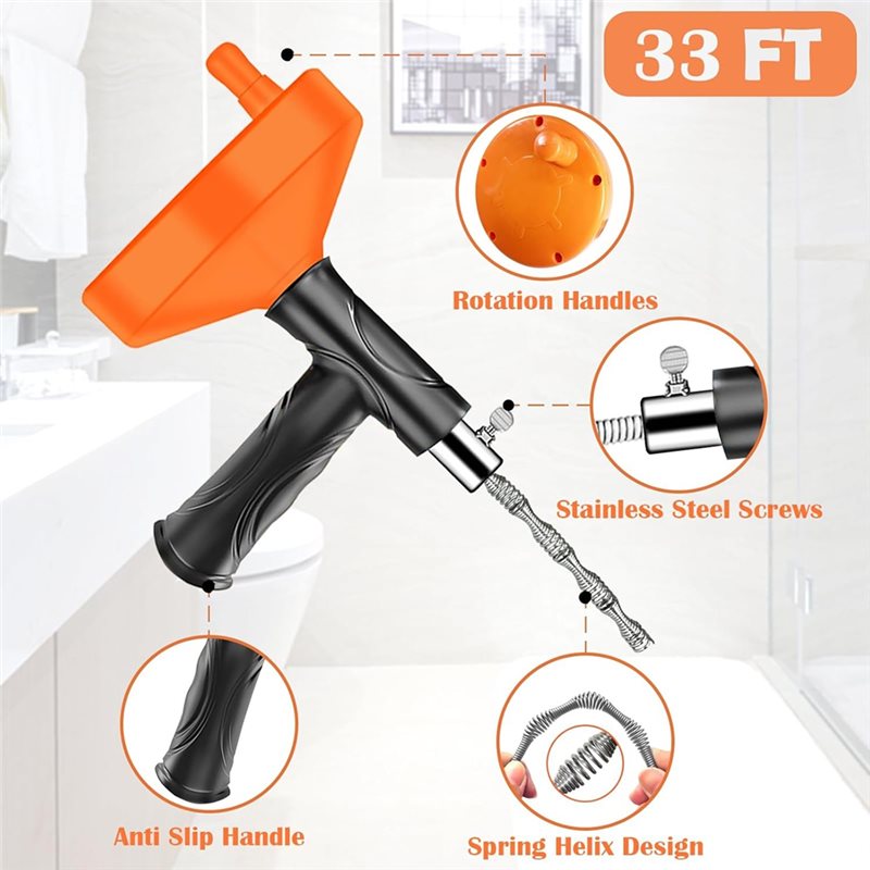 ABGH-Drains Snake Auger 33 фут – обзор и цена Plumbing Snake Drain